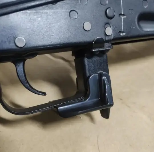 Enlarged AK magazine release button