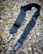 Tactical three-point sling with two carabiners and two tightening straps – Black